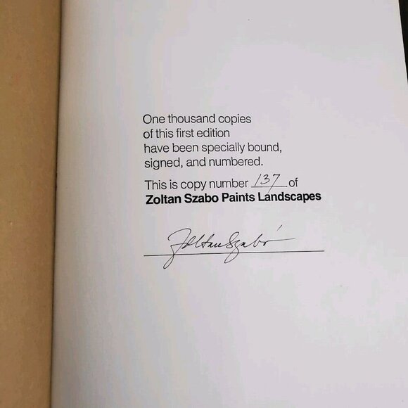 Zoltan Szabo Paints Landscapes no. 137 of 1000 SIGNED By Artist 1977 First Ed.. - Picture 4 of 6